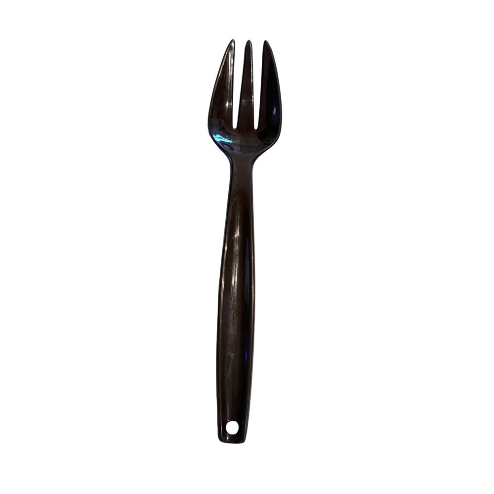 Vintage Brown Melamine Serving Fork MPLS, Minn USA Mid Century Kitchen Spork